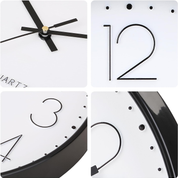 12-Inch Silent Quartz Wall Clock, Non-Ticking Decorative Clock for Home & Office (Black)