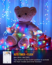 2 Pack Battery Fairy Lights, 5ft 60 LED Multicolor