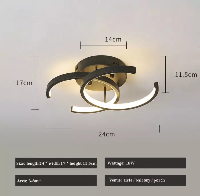 Chic LED Ceiling Light – Modern Dimmable Pendant Light for Living Room & Bedroom | Warm & Cool White Options