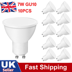 10x LED GU10 Light Bulbs 5W/7W – Energy-Saving 120° Spotlight, Warm White, Cool White, Daylight