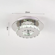 Modern Square Crystal LED Ceiling Light – Elegant Chrome Chandelier for Living Room, Bedroom & More