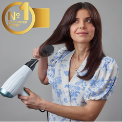 Shine Therapy Ionic Hair Dryer – Frizz-Free Fast Dry Blow Dryer with Diffuser & Nozzle