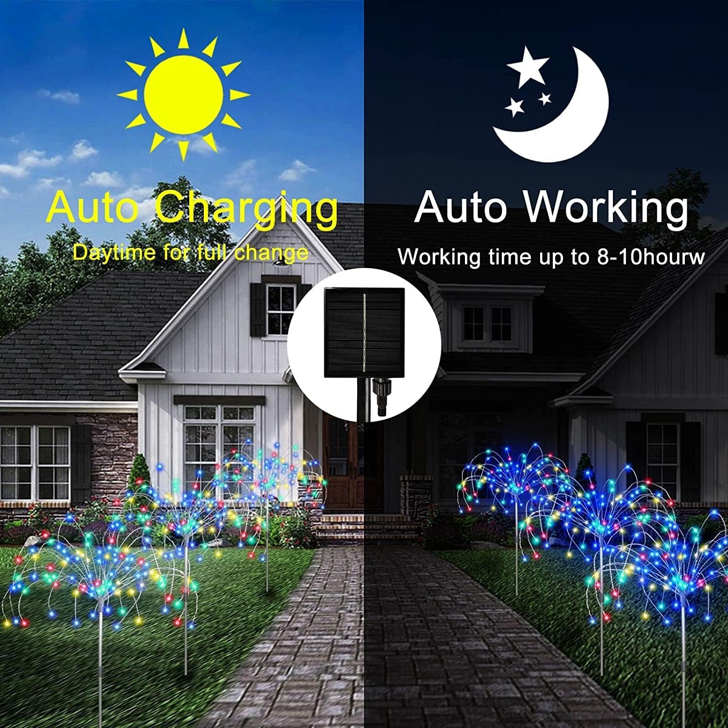 3 Pack Solar Firework Lights – 120 LED Waterproof Lamps