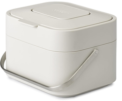 Joseph Joseph Stack 4L Kitchen Compost Caddy – Odour-Control Food Waste Bin, Stone
