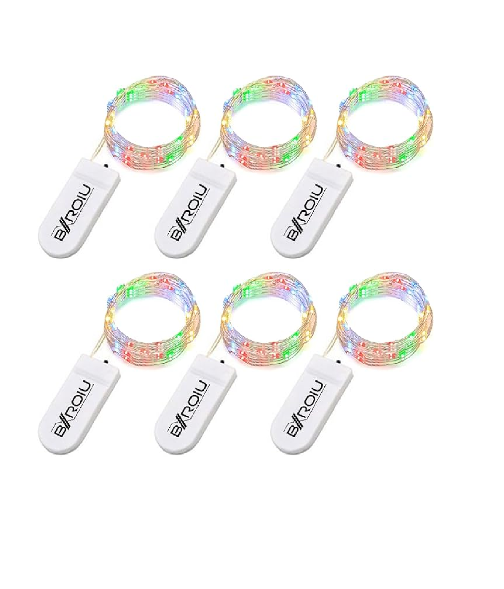 2M Battery Fairy Lights 6 Pack, Warm White Glow