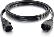 2M Computer Power Extension Cable IEC C13 to C14 – 18 AWG Kettle Lead, Black