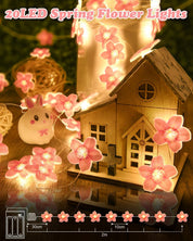 2M Pink Cherry Blossom Flower Fairy String Lights