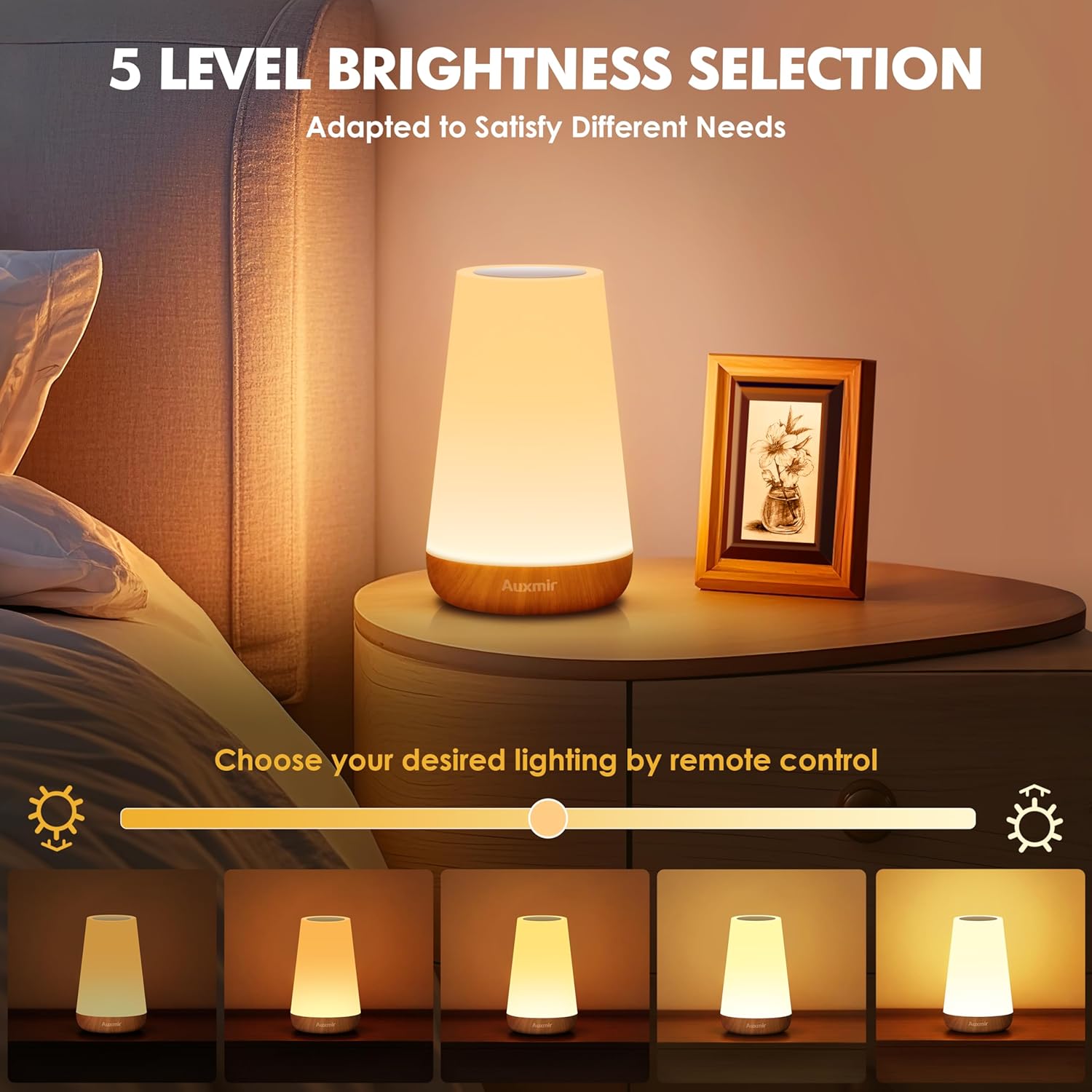 Touch LED Night Light with Remote and RGB Colours