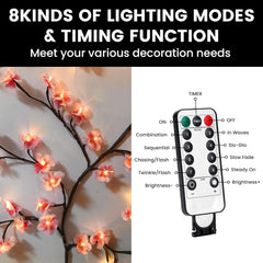 Cherry Blossom Vine Fairy Lights with Remote