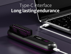 Cordless Hair Straightener Brush – Portable Heated Brush for Quick Styling & Travel