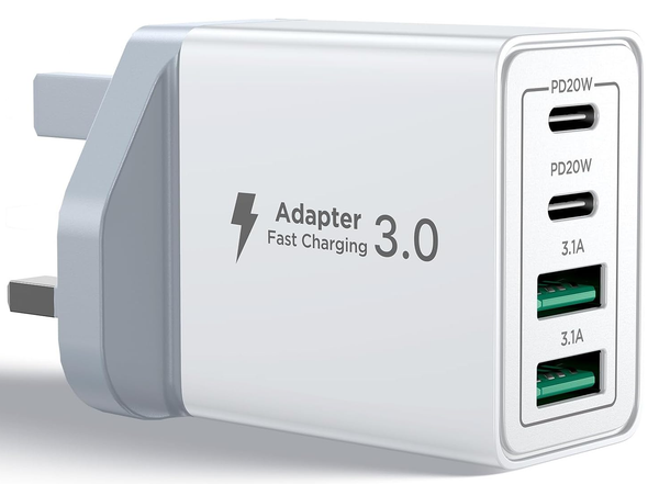 Fast USB-C Charger Plug – Dual Port PD Power Adapter for iPhone & Android Devices