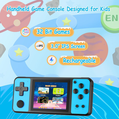 32-Bit Handheld Game Console for Kids with 139 Built-In Retro Games, 3.0