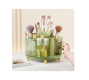 360° Rotating Makeup Organizer with 5 Compartments – Brush & Skincare Holder for Vanity