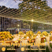 40M Fairy Lights – 400 LEDs, Waterproof, Timer, Dimmable