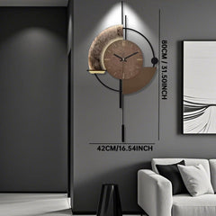Decorative Silent Wall Clock with Pendulum 16.5x31.5in