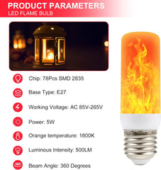 Flame Bulb 2 Pack LED E27 Flickering Effect