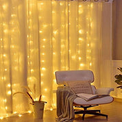 300 LED USB Curtain Lights – 8 Modes, Waterproof, Remote