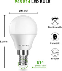 E14 LED Light Bulb, Small Screw Light Bulb, Warm White E14 Golf Ball Bulb, Energy Saving LED IP45 Bulb, Pack of 6