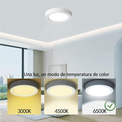 Waterproof 15W Round LED Flush Mount Ceiling Light, 100W Equivalent for Bathrooms