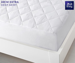 Super King Waterproof Mattress Protector – 40cm Deep, Breathable, Noiseless Cover