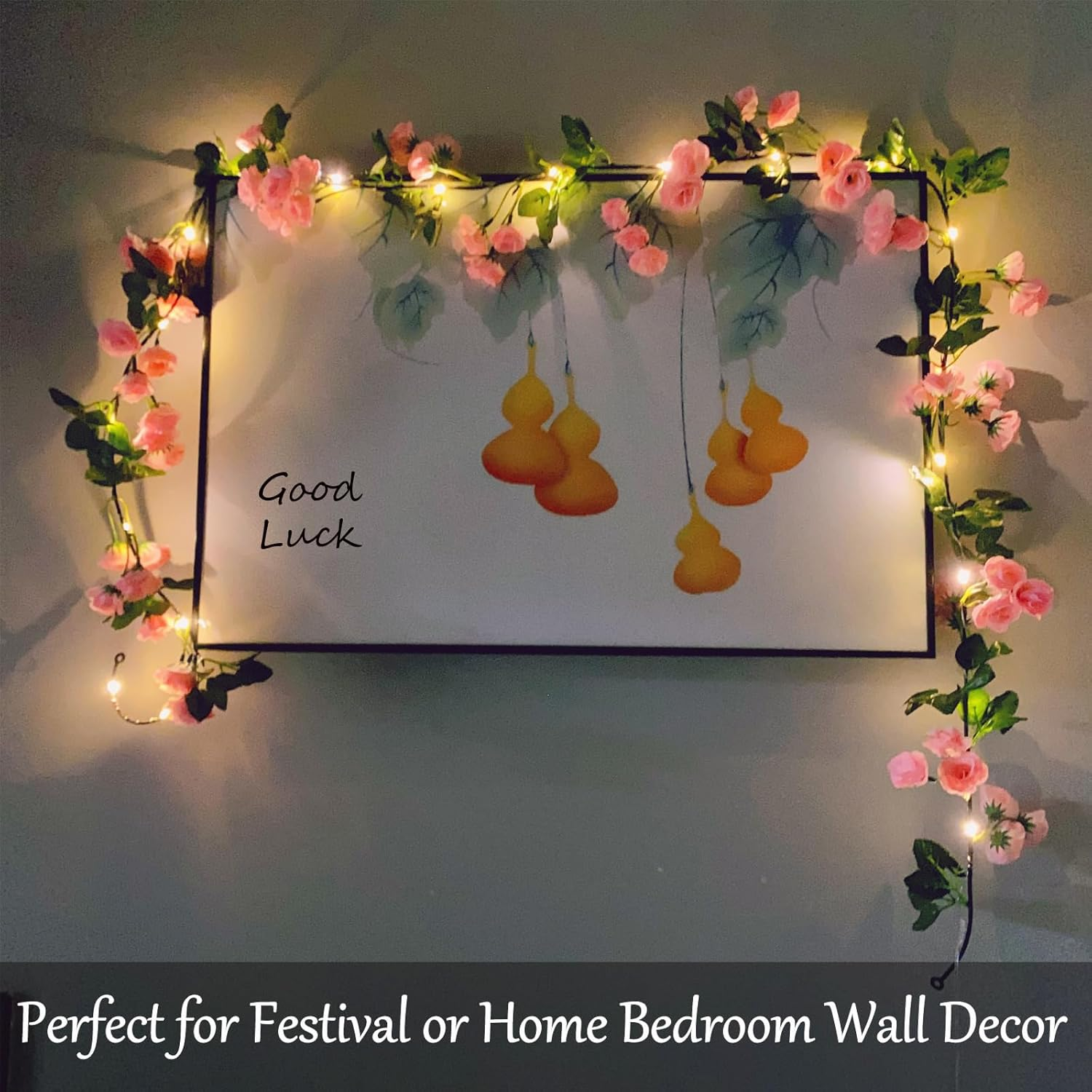 Pink Rose fairy lights