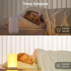 Smart Led bedside lamp, Alexa table lamp with timer Function, WiFi bedside lamp touch dimmable ,2700K~3100K, RGB+W, 2.4GHz