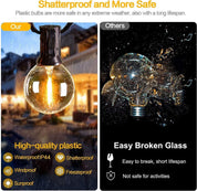 150FT G40 Festoon String Lights Outdoor Waterproof