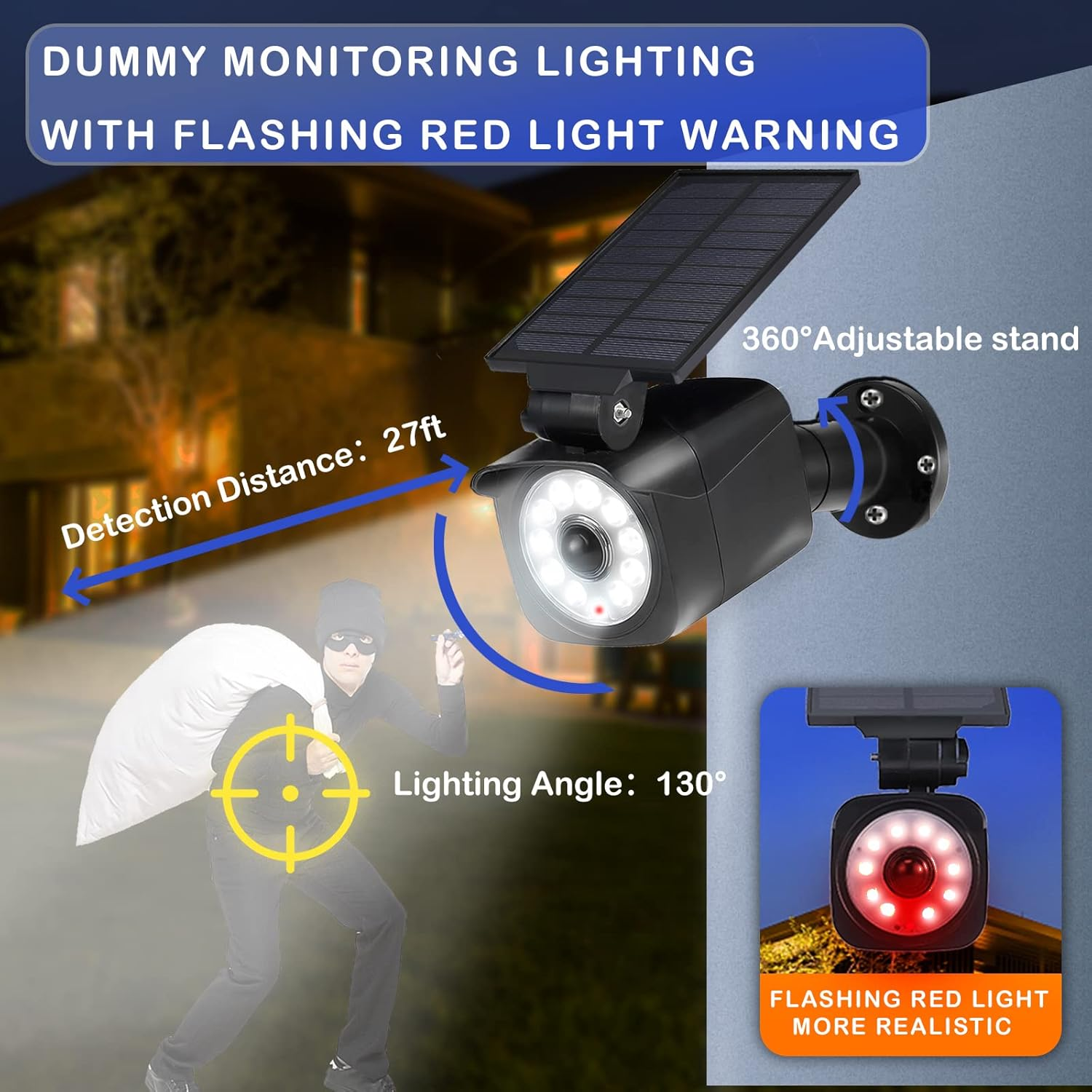 Motion Sensor Dummy Camera Lights