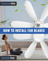 Socket Ceiling Fan with Light and Remote Control