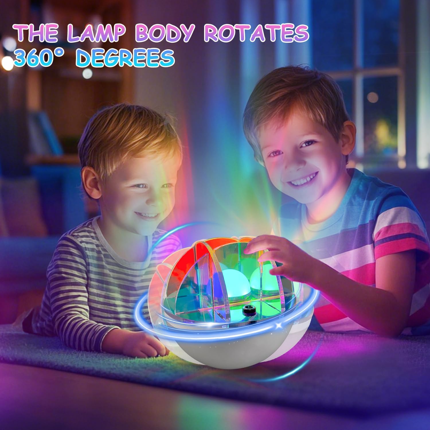Northern Lights Aurora Projector with Rotating Roly-Poly Design