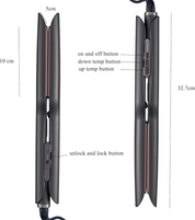 Ionic Wide Plate Hair Straightener – LED Display, 120–220°C, 360° Cord