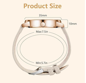 Women’s Leather Quartz Watch with White Dial, Elegant Analog Fashion Watch