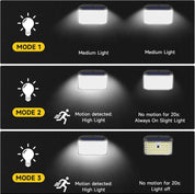4 Pack Solar Motion Lights – 2000LM Outdoor Security