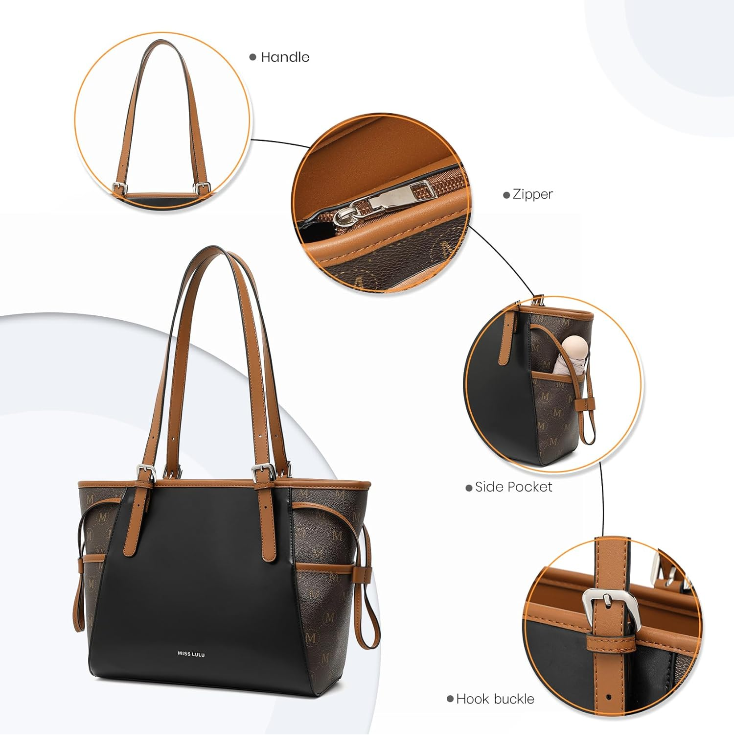 Leather Tote Bag for Women – Elegant Shoulder Handbag with Top Handle