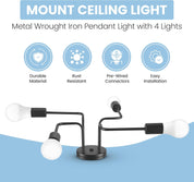 Sputnik Ceiling Light 8-Light Adjustable Modern Flush Mount