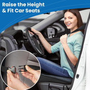 Memory Foam Car Seat Cushion – Wedge Booster Pad, Breathable Comfort for Long Drives