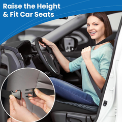 Memory Foam Car Seat Cushion – Wedge Booster Pad, Breathable Comfort for Long Drives