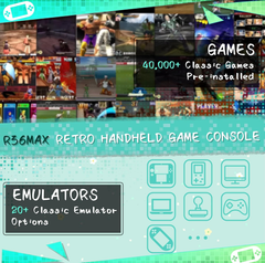 Retro Handheld Game Console with 256GB, 40000+ Games, 4.0