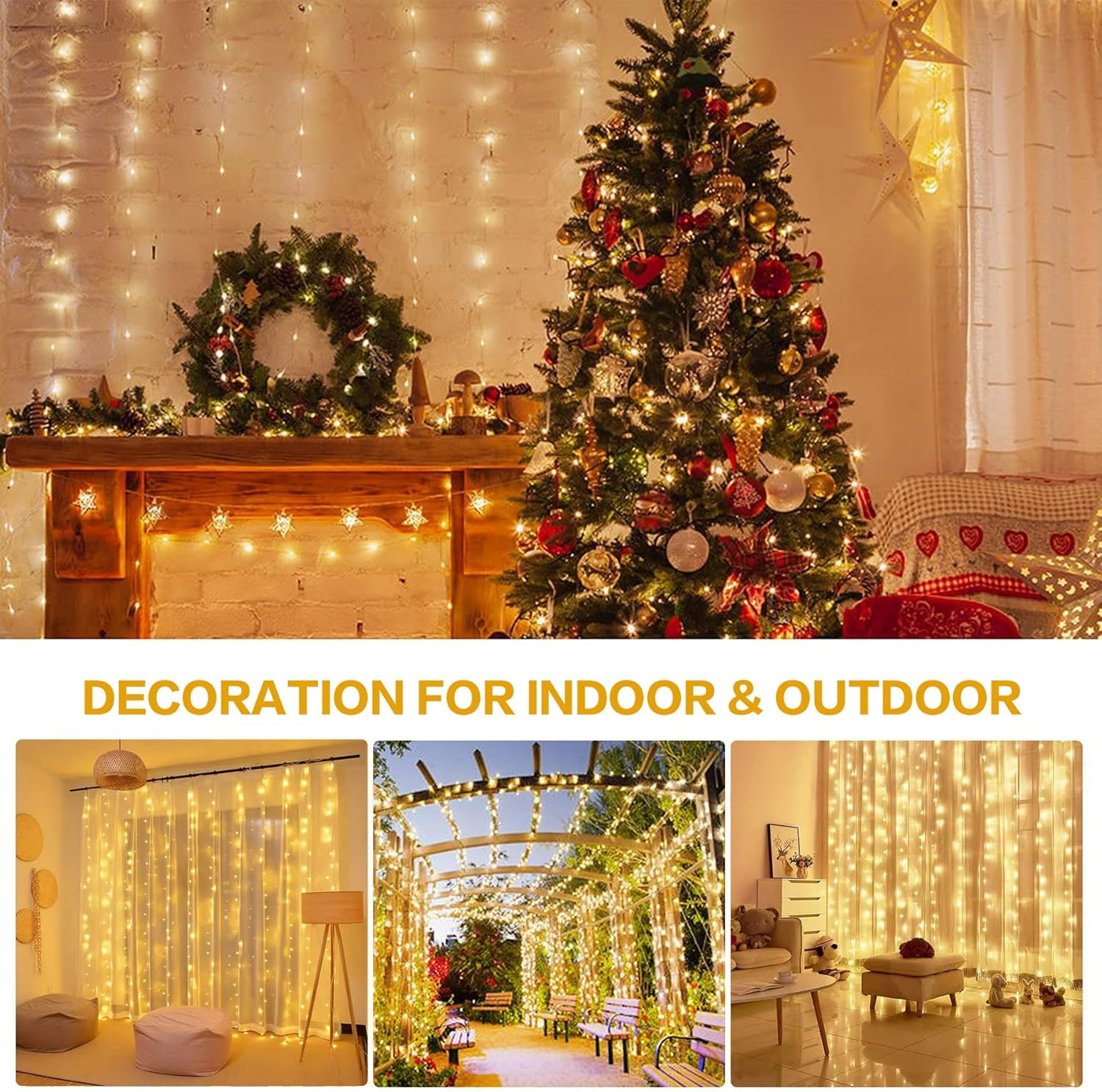 Fairy Curtain Lights with Remote Control