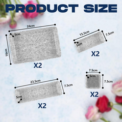 8-Piece Felt Drawer Organizer Set – Eco-Friendly Desk & Makeup Storage Trays (White)