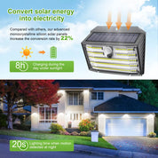 126 LED Solar Power Wall Light