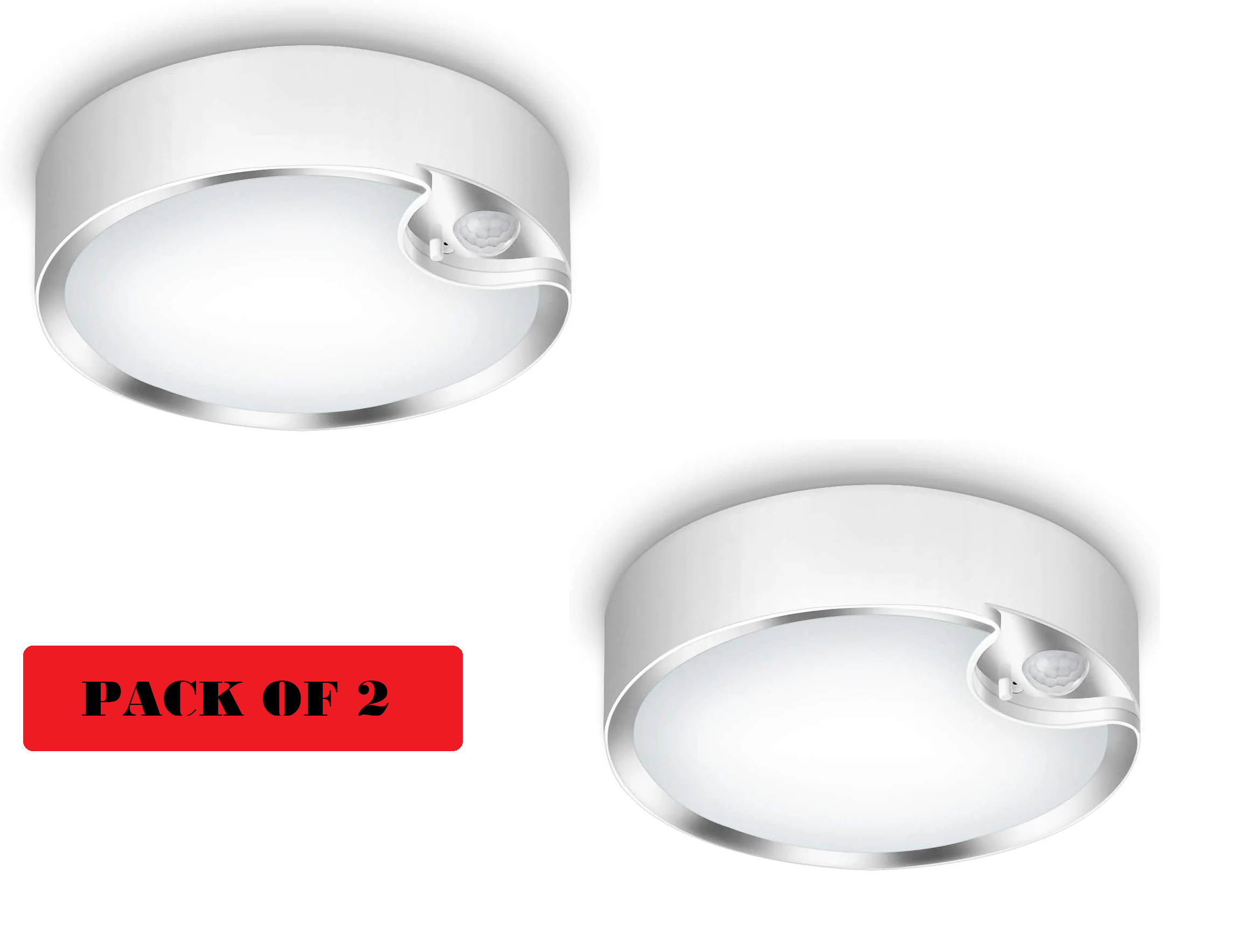 Motion Sensor Light Indoor, Battery Operated Ceiling Light, Battery Powered Shed Lights for Bathroom Porch Stairs Garage