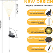 Solar Firework Garden Lights, 2-Pack, 120 LED Warm