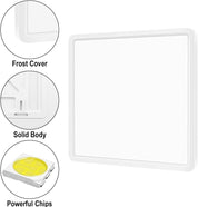 Silver Flush Mount Square LED Ceiling Light