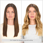 Rose Gold Ceramic Hair Straightener – Fast Heat, 3 Settings, Travel Friendly