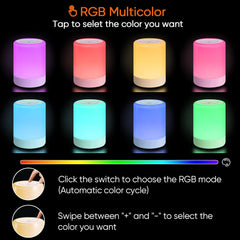 Rechargeable Touch RGB Night Light for Kids & Bedroom