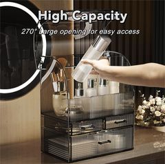 Acrylic Makeup Organizer with Drawers Skincare Storage Display Case