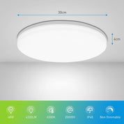 48W Ultra Slim LED Ceiling Light – 6500K Daylight, 4320LM, Ø30cm