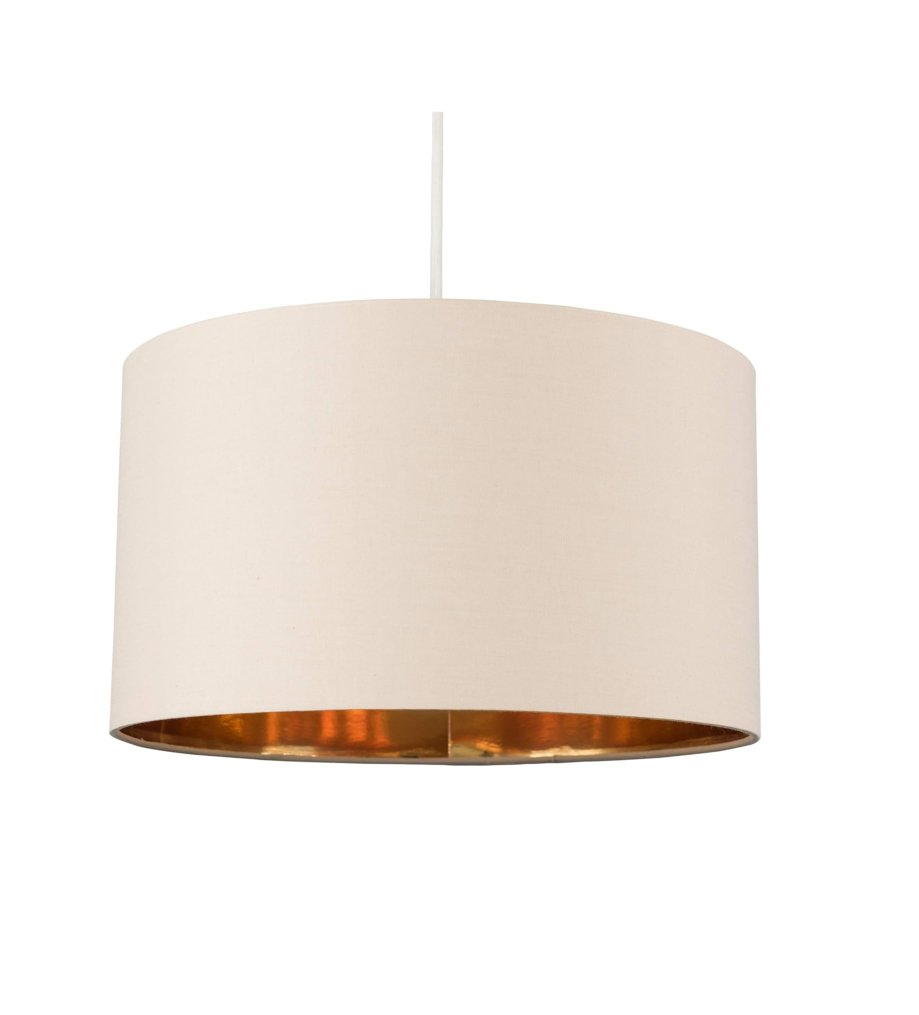 Large Modern Black and Gold Drum Light Shade, Pendant Lights, Home Décor & Improvement Essential