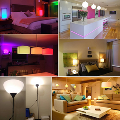 Dimmable RGBW LED Bulb E27 10W - Remote Control, 12 Color Choices, Dual Memory, Mood Lighting